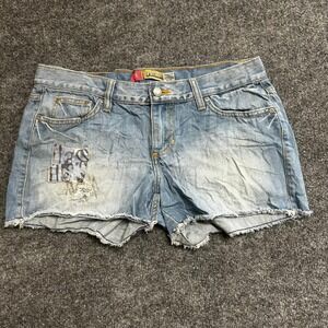 Old Navy Denim Shorts Womens Size 8 Wash Distressed Ultra Low Waist Cut Off